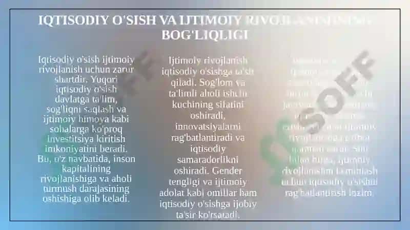 Iqtisodiyo'sish va ijtimoiy rivojlanish 5