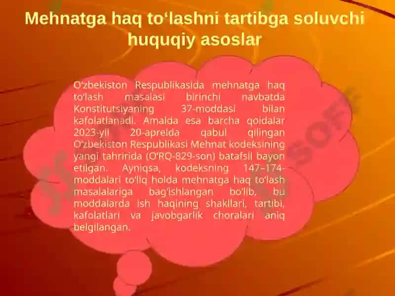 Mehnatga Haq To‘lashning Alohida Shartlari 5