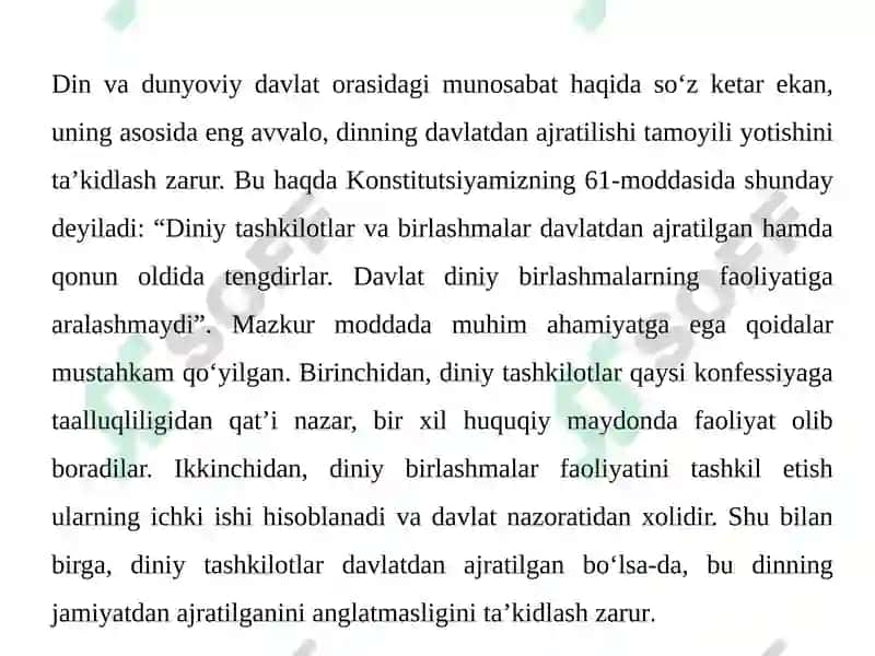 Dinshunoslik fanining predmeti, maqsadi va vazifalari 5