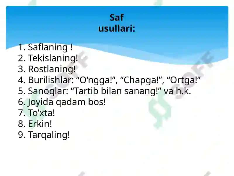 Sаf Vа Umumrivоjliantiruvchi Mаshqlar 5
