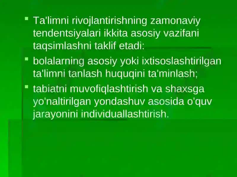 Boshlang'ich maktabda pedagogik jarayonning zamonaviy tendensiyalari va texnologiyalari 5
