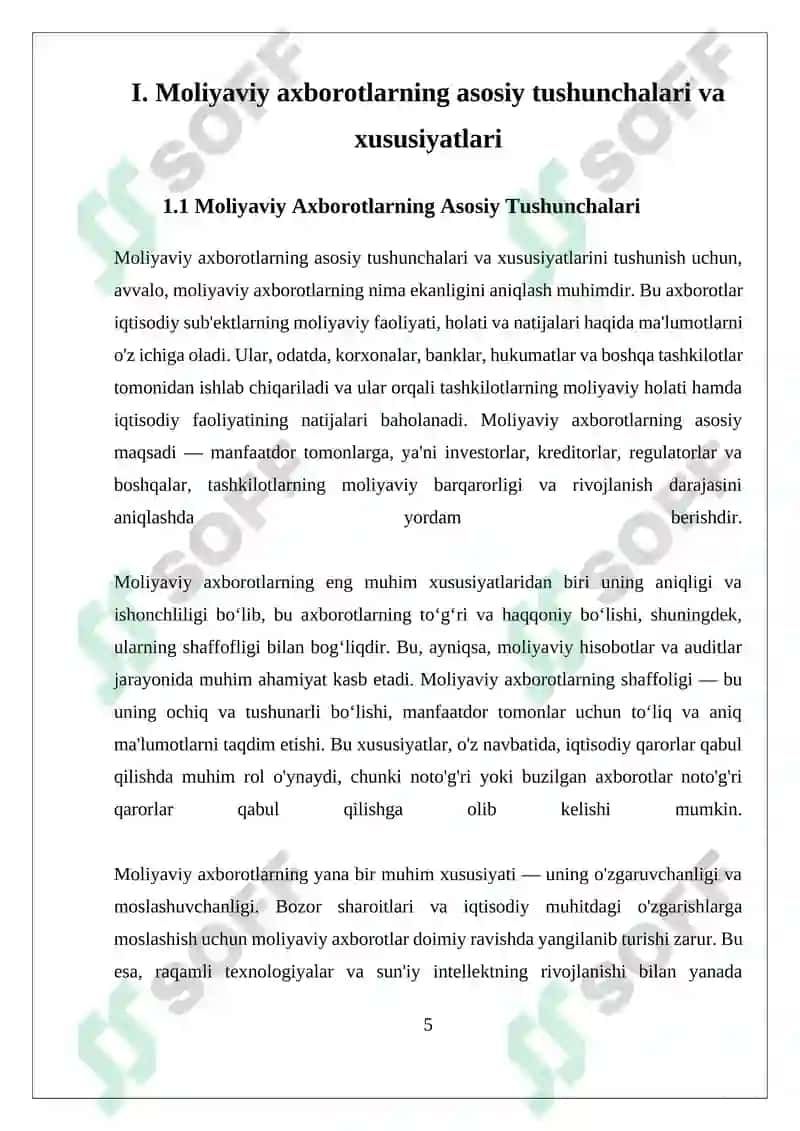 Moliyaviy axborotlarning amaliy qo'llanilishi va iqtisodiy ta'siri 5