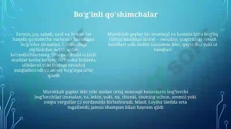 Ergashgan va qõshma gaplar 5