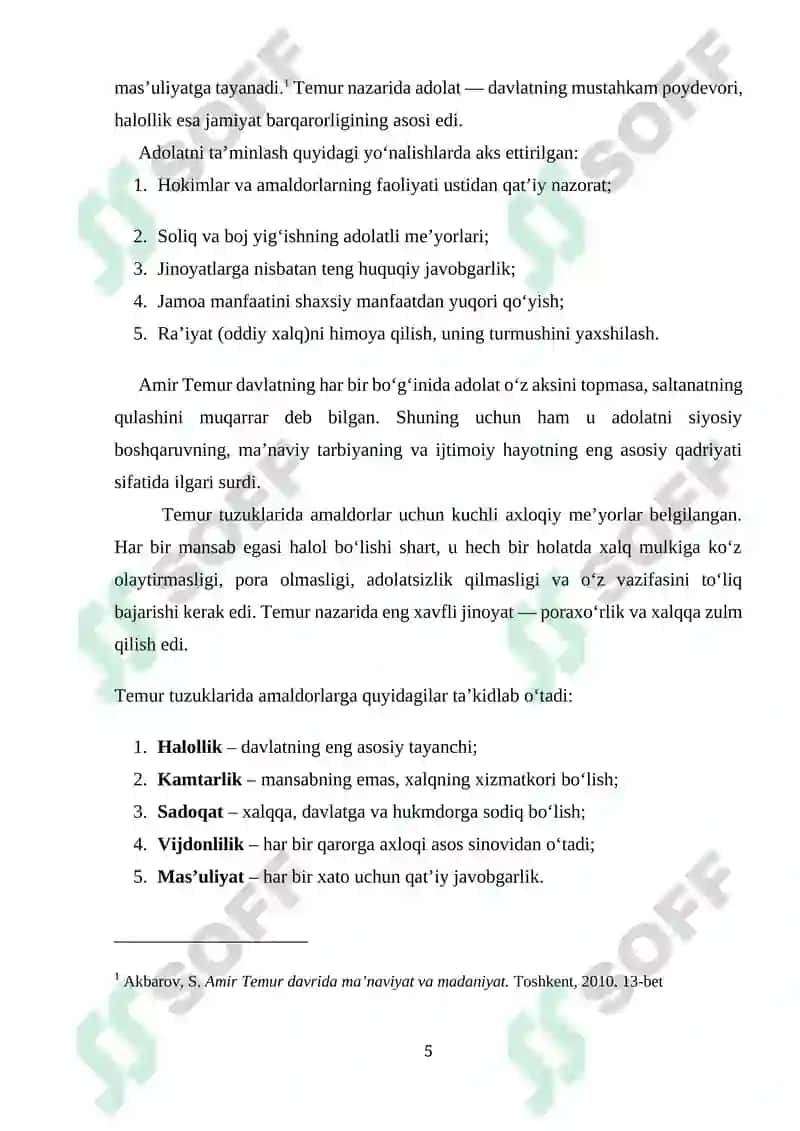 AMIR TEMUR VA TEMURIYLAR DAVRIDAGI MILLIY MA’NAVIYATIMIZ KAMOLOTINING SABABLARI 5
