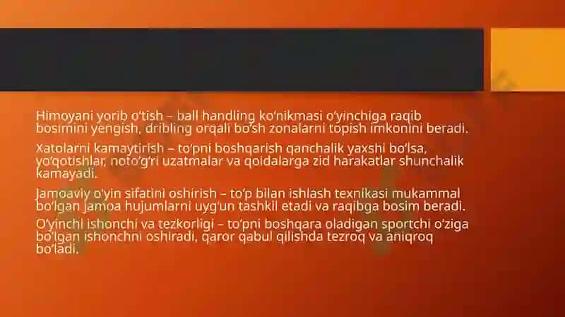 Basketbol o’yinida to’pni uzatish va qabul qilish texnik usullarni o’rgatish 5
