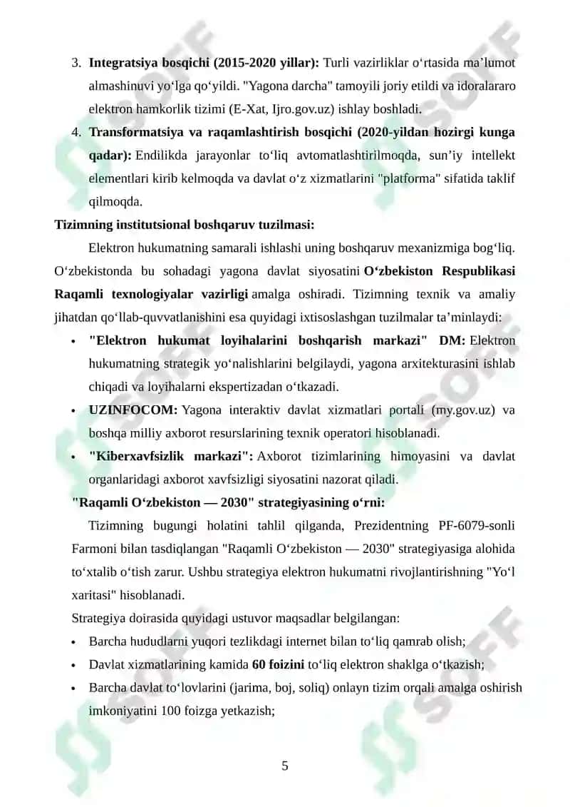Elektron hukumat tizimini takomillashtirish 5