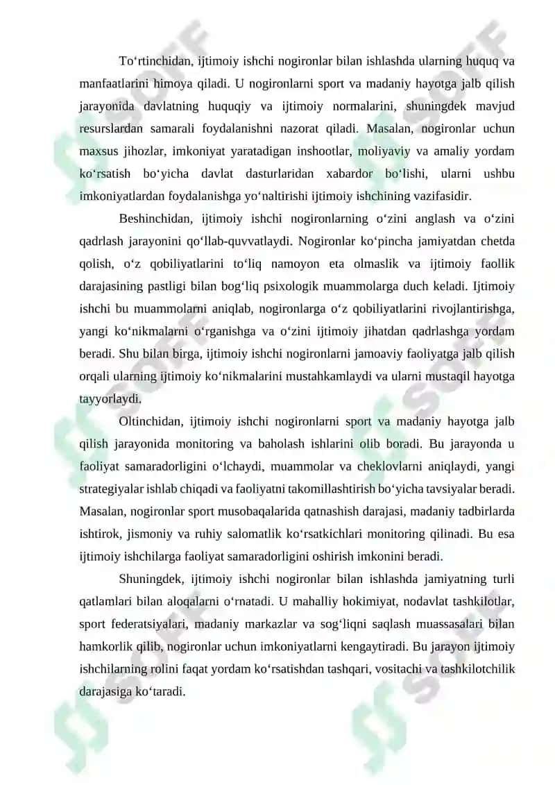 Nogironlarni sport va madaniy hayotga jalb qilishda ijtimoiy ishchi faoliyati 5