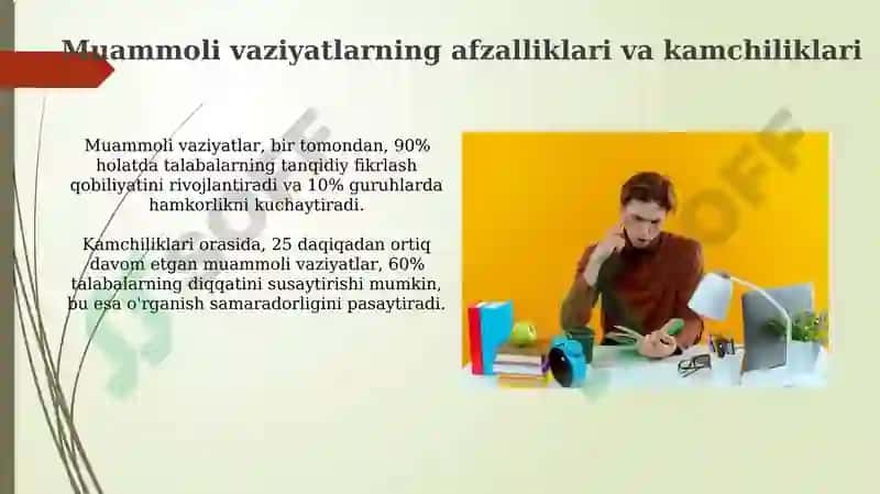 Muammoli vaziyatlardan foydalanish 5