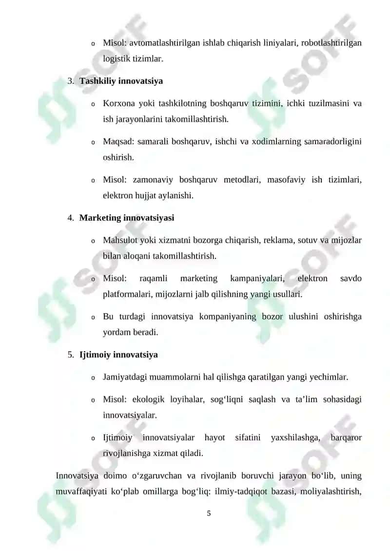 Innovatsion faoliyat 5