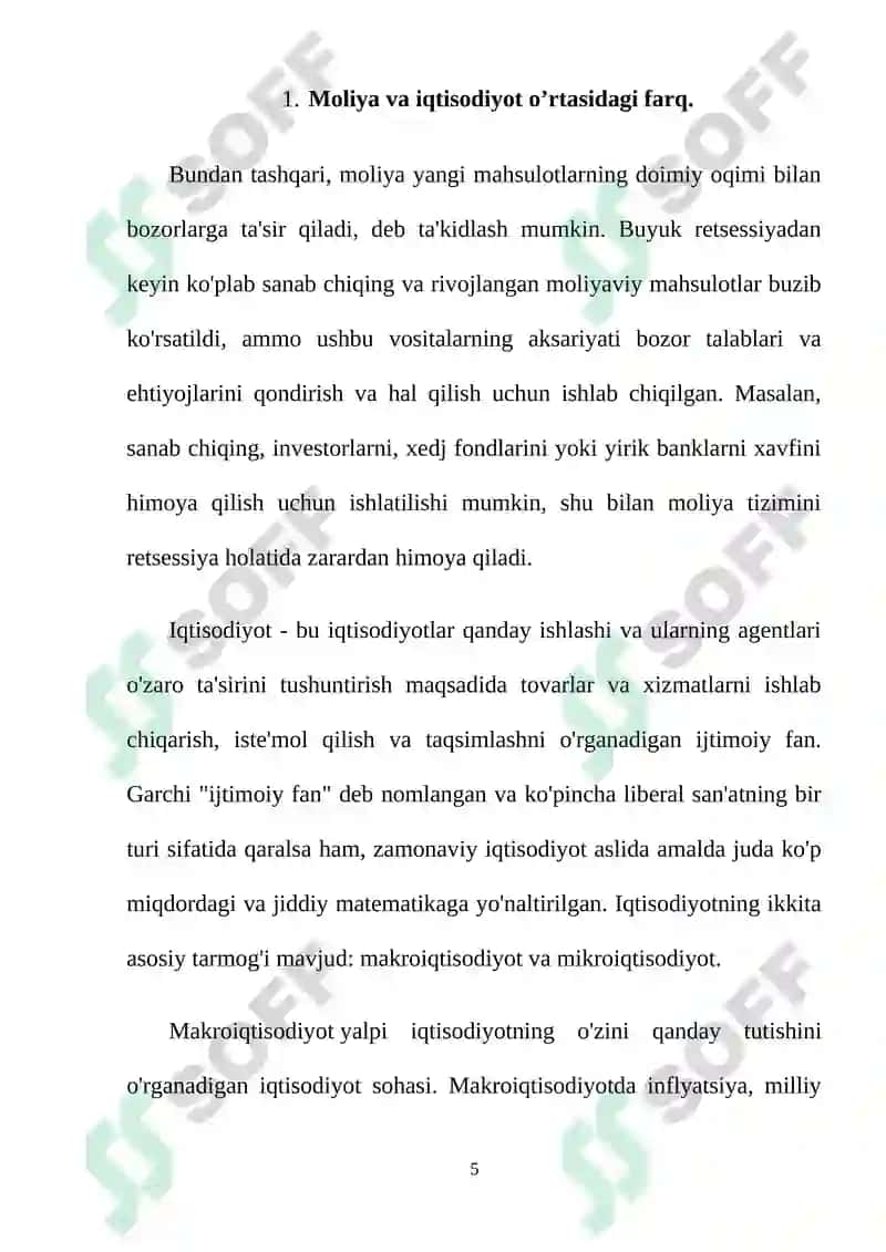 Moliya va iqtisodiyot sohasida ma’lumotlar 5