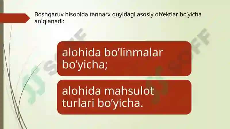 Buyurtmali kalkulyatsiya qilish usuli 5