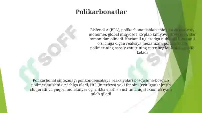 Polikondensatlanish reaktsiyalari 5