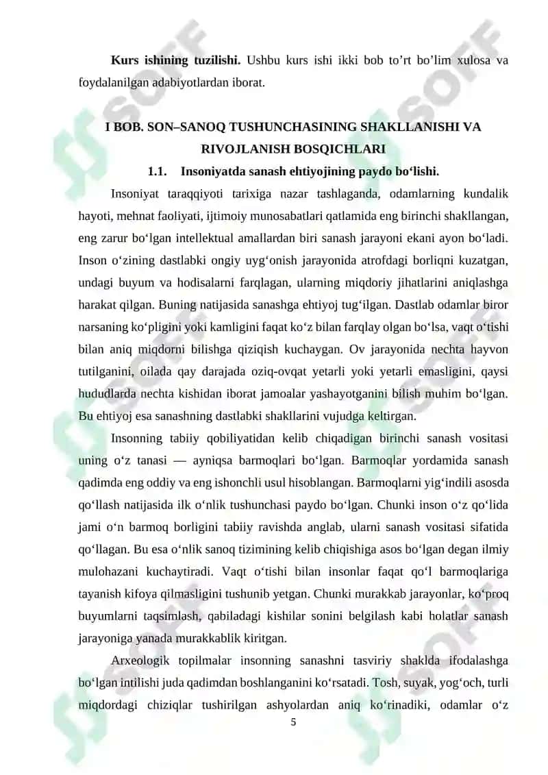 SON-SANOQ TUSHUNCHASI NATUROL SON VA NOL TUSHUNCHALARINING YUZAGA KELISH TARIXI 5