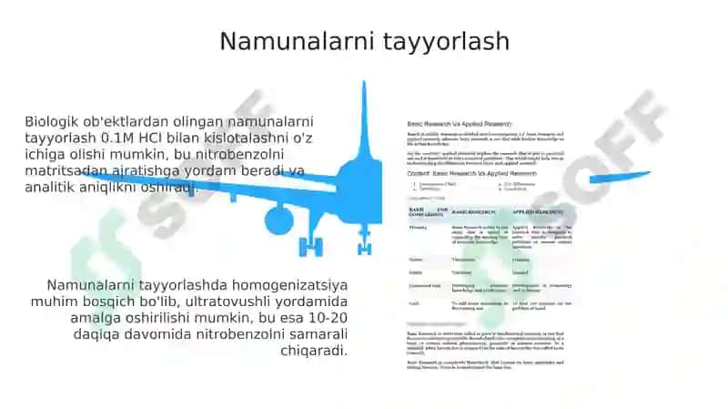 Nitrobenzolni biologik obyektlardan ajratib olish va tahlil qilish usullari 5