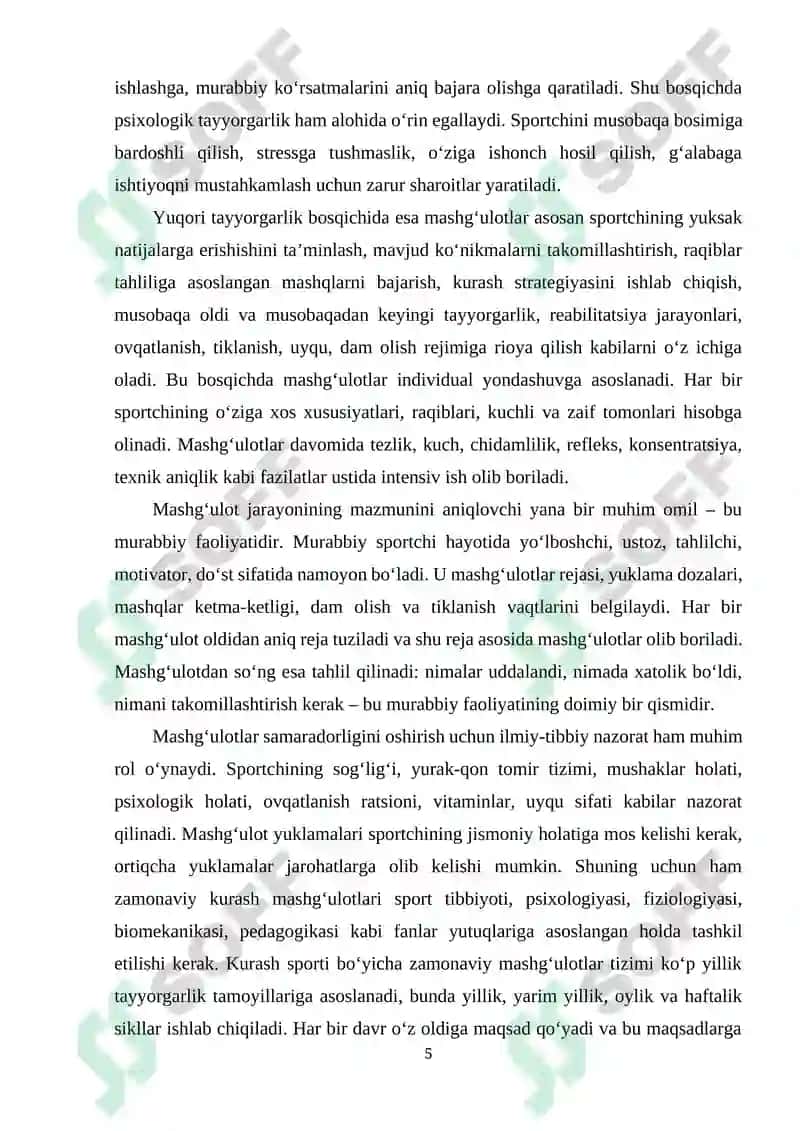 Mashg‘ulot jarayonining tuzilishi 5