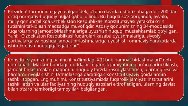Jahon amaliyotida keng tarqalgan institutlar faoliyati 5