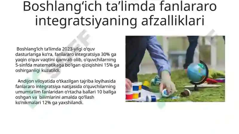 Boshlang'ich ta'limda fanlararo integratsiyani takomillashtirish 5