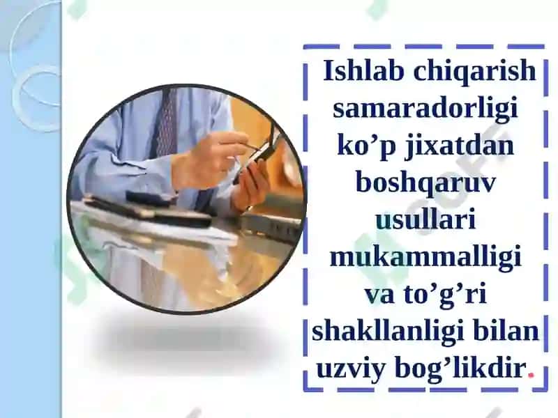 Mehnatni boshqarish usullari va texnologiyalari 5