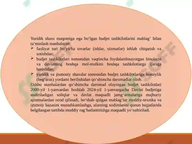 Byudjettashkilotlari xarajatlar smetasini rejalashtirish va byudjetdan moliyalashtirishdagi moliyaviy nazorat 5