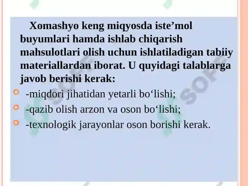 Mineral xomashyo resurslaridan foydalanish 5