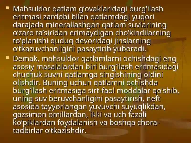 Qatlamni ochish, quvurlarni perforatsiyalash va quduqni o’zlashtirish 5