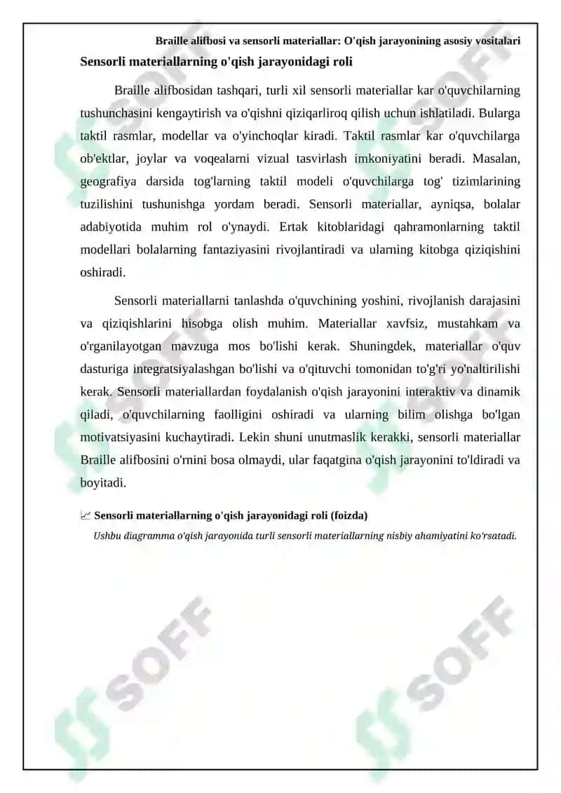 Braille alifbosi va sensorli materiallar: O'qish jarayonining asosiy vositalari 5
