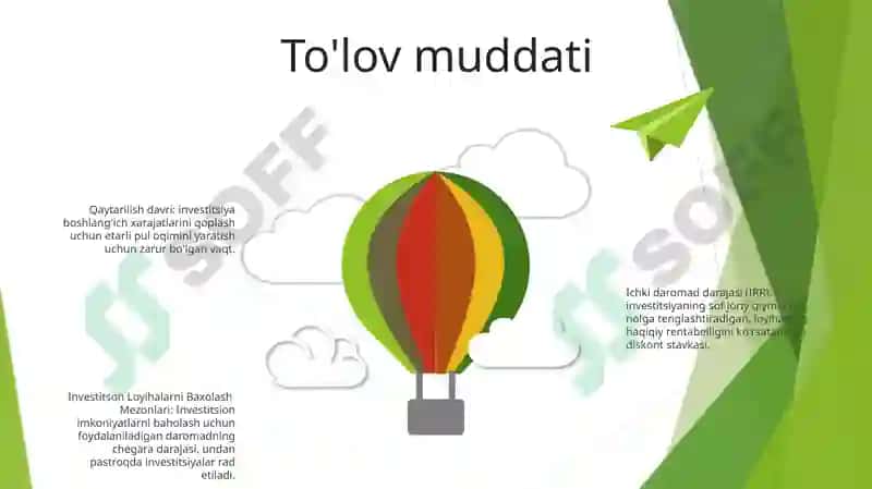 Investitson Loyihalarni Baxolash Mezonlari 5