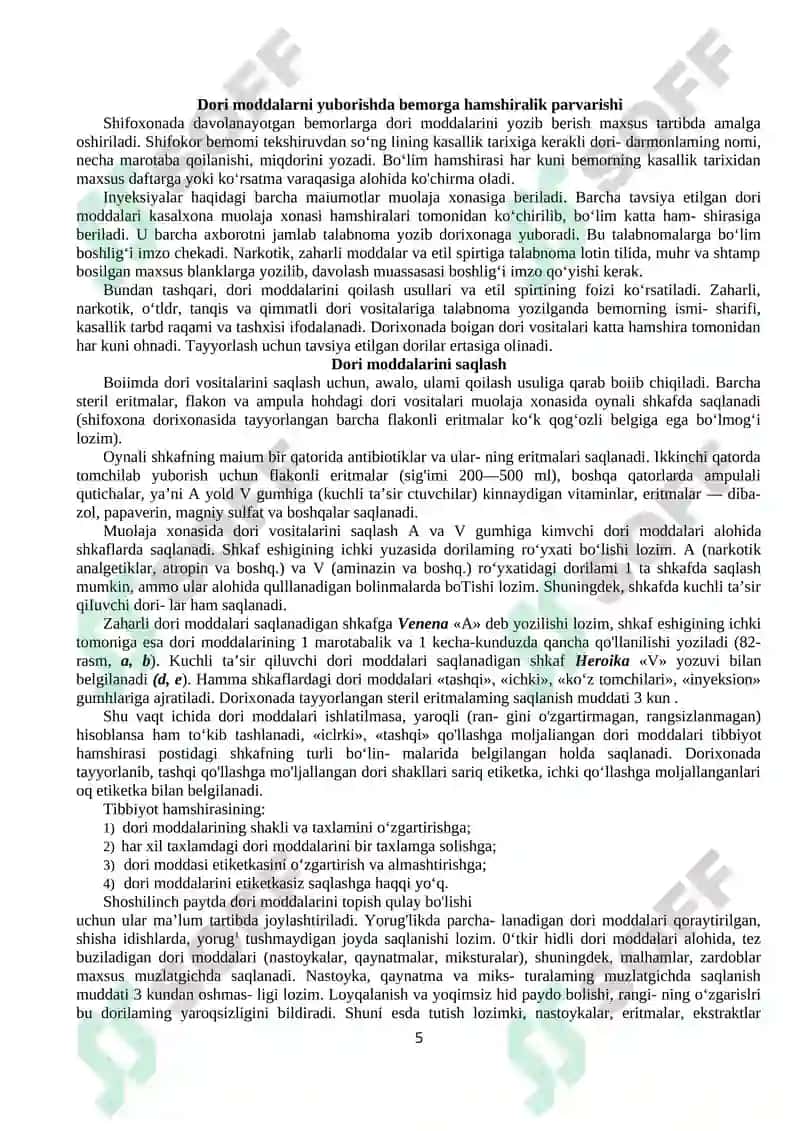 Dori vositalarini qo'llash usullari 5