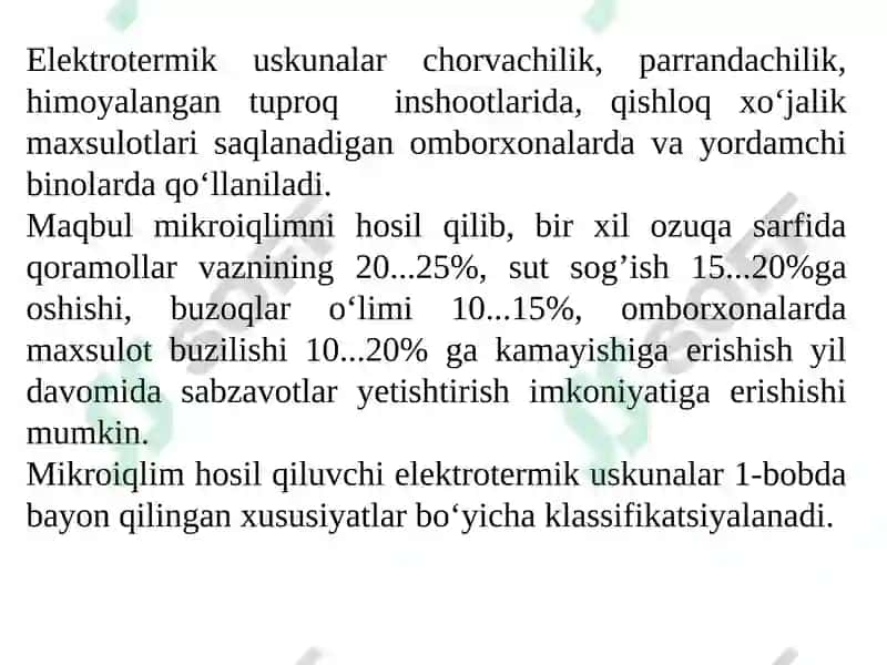 Elektrotermik uskunalar 5