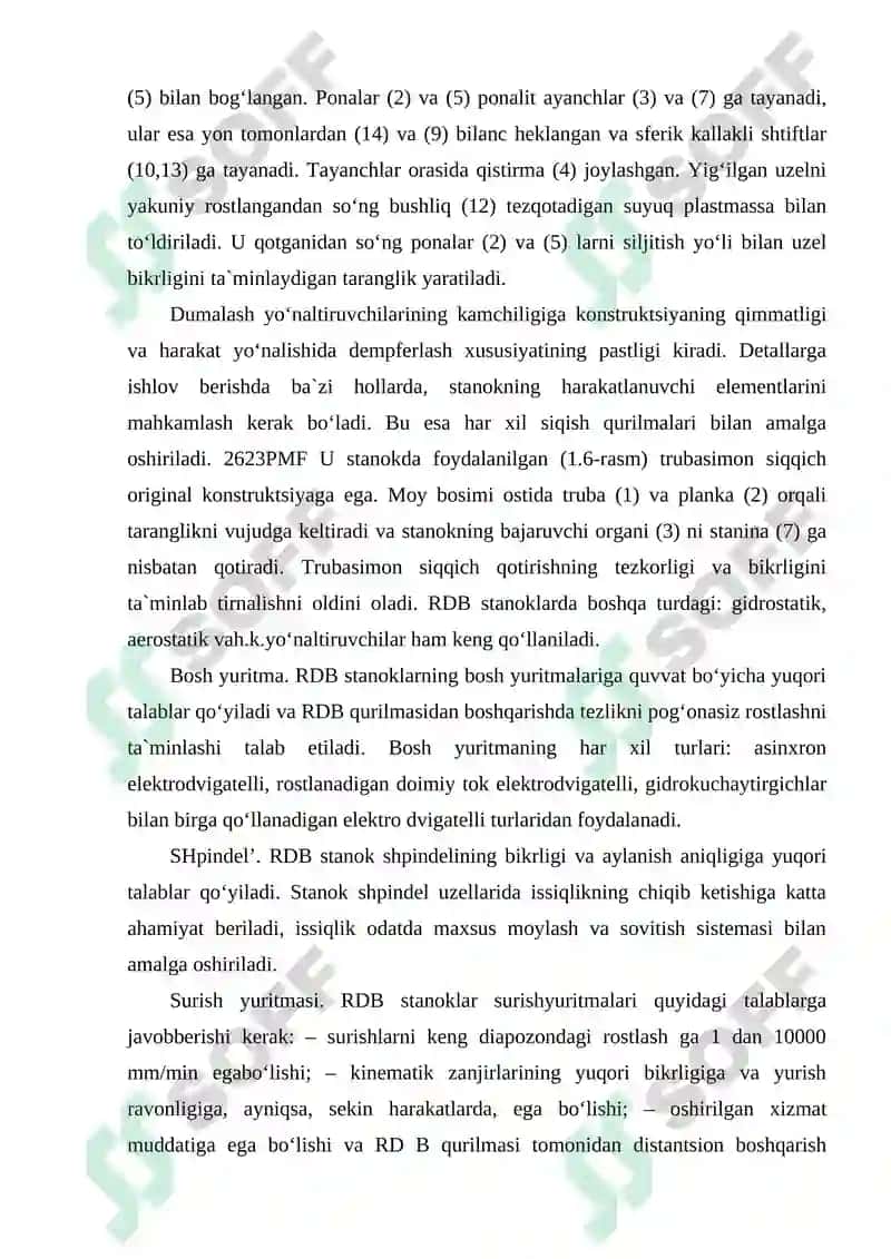 RDB parmalash texnologik jihozlarini strukturaviy texnologik modellash 5