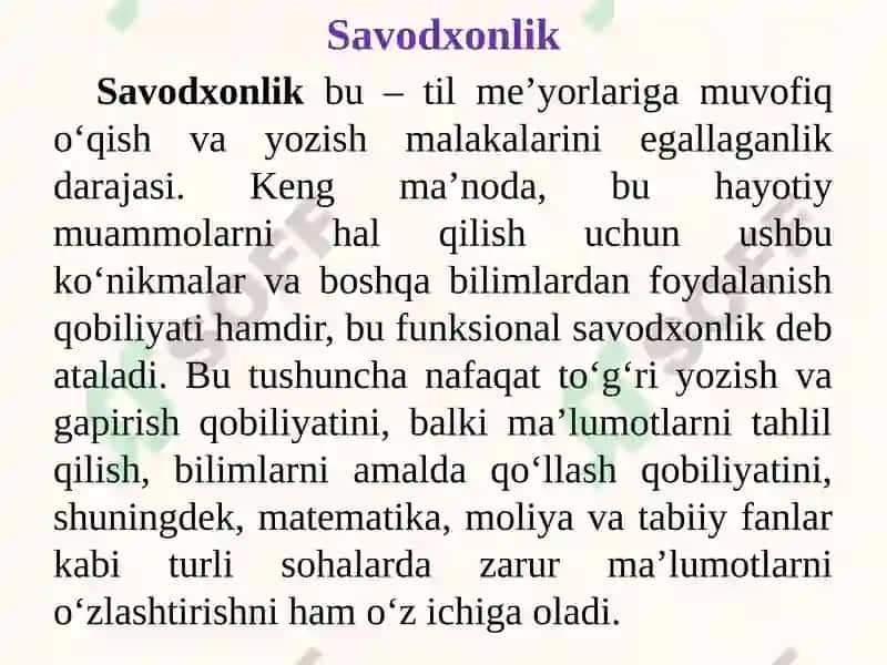 Xalqaro baholash dasturlari (PISA, TIMSS va PIRLS) tadqiqotlari natijalari asosida ta’lim samaradorligini oshirish. 5