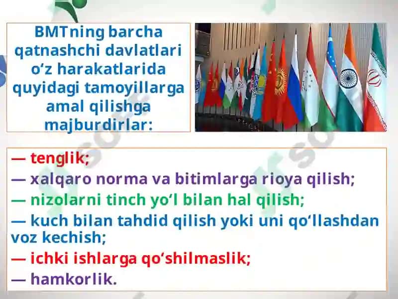 XXI asr boshida BMTning roli 5