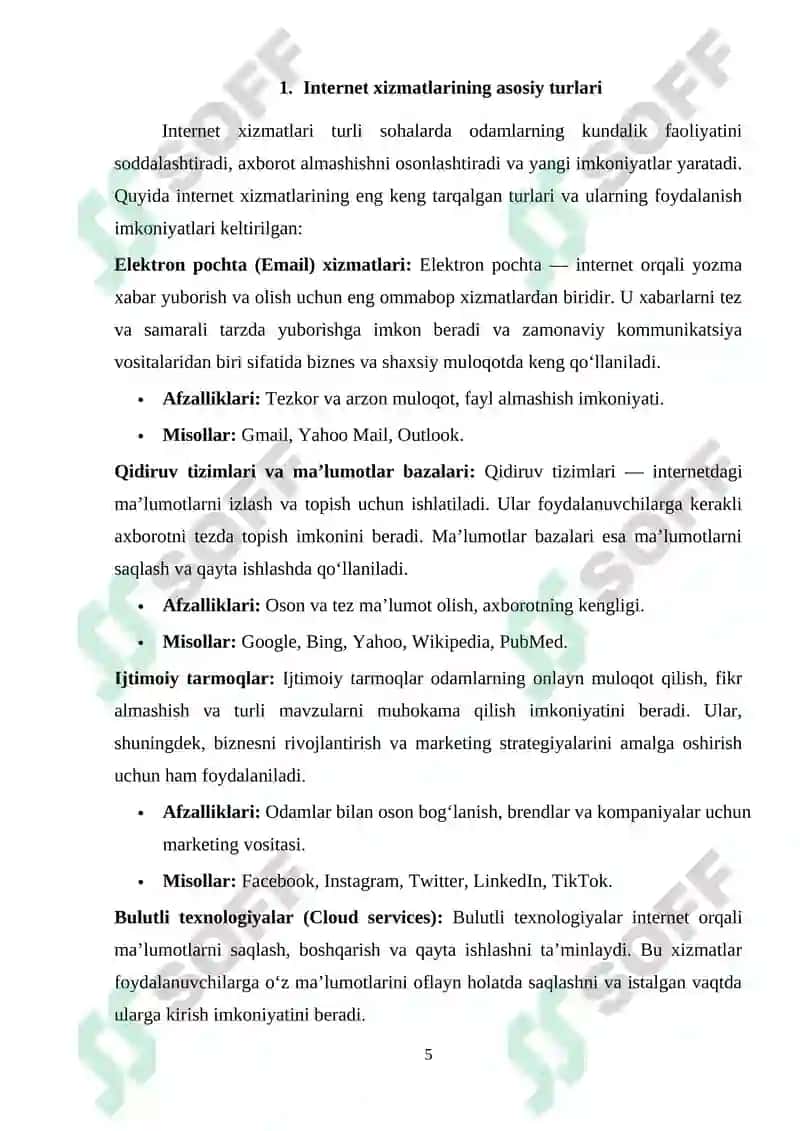 Internet Xizmatlari Tarixi va Paydo bo'lishi 5
