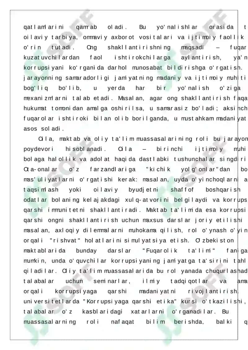 Fuqarolarda korrupsiyaga qarshi xulq-atvorni shakllantirish yo‘llari 5