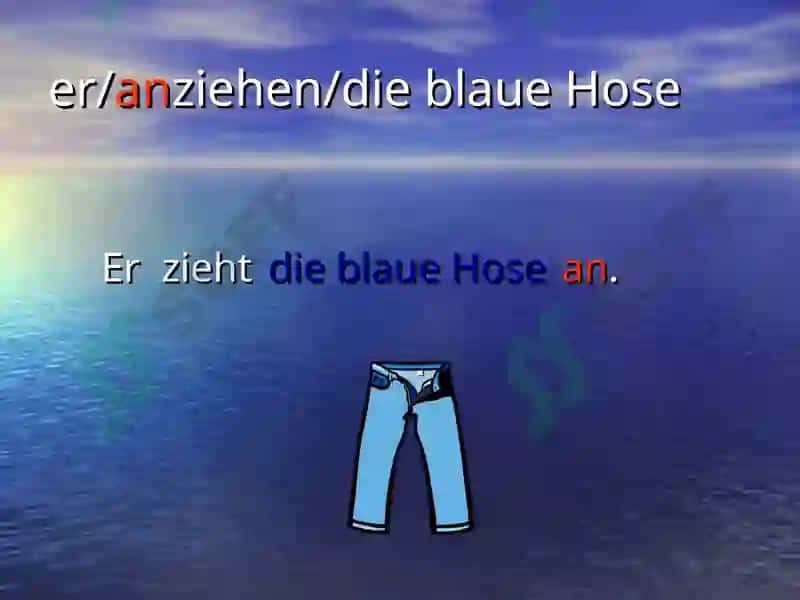 Trennbare Verbenim Präsens 5