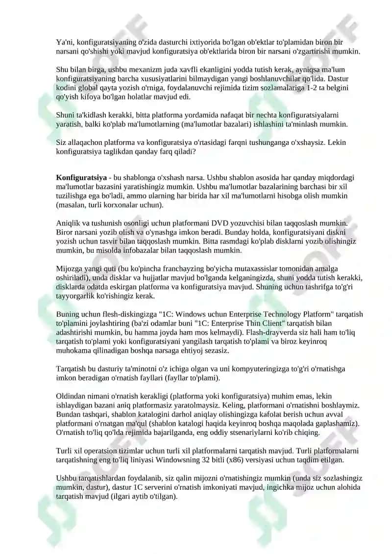 1C buxgalteriya dasturlash tizimidan foydalanish texnologiyasi 5