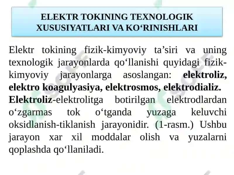 Elektrofizik va Elektrokimyoviy Ishlov Berishasoslar 5