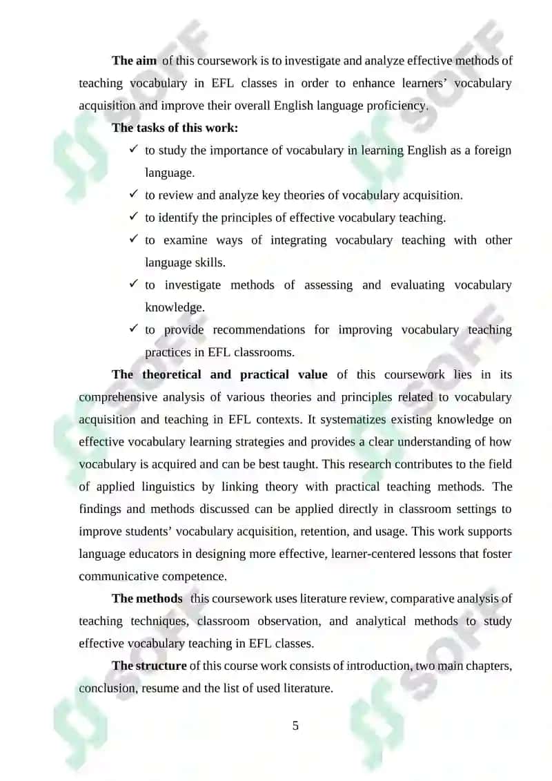 Effective Methods of Teaching Vocabulary in EFL Classes 5