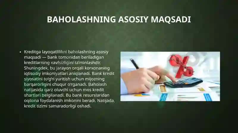 Bankmijozining kredit galayoqatliligini tahlili 5