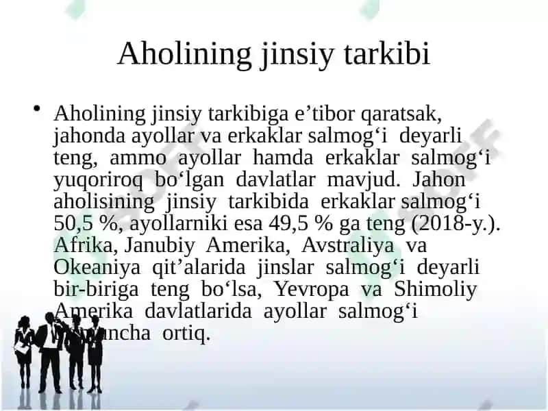 Aholining yosh-jins tarkibi 5