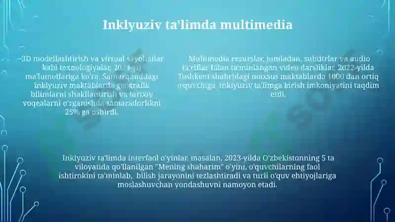 Multimedia va uning zamonaviy ta'limoti 5