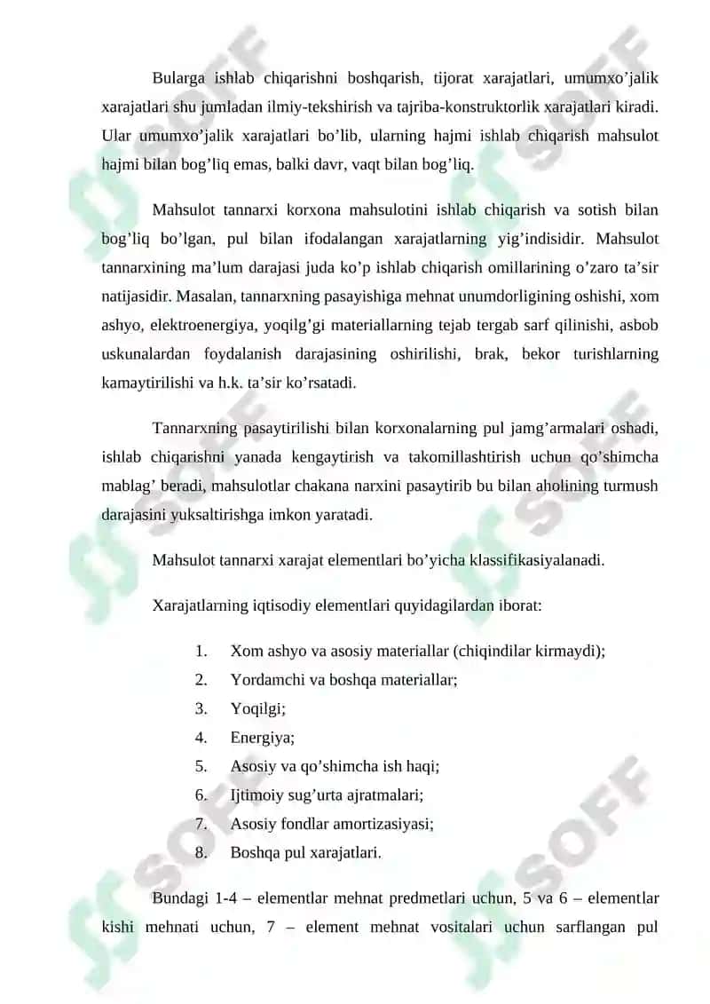 Ishlab chiqarish xarajatlari va ularni kamaytirish yo'llari 5