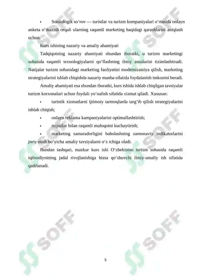 ZAMONAVIY RAQAMLI MARKETING TEXNOLOGIYALARI: TURIZMDA QO‘LLANILISHI. 5