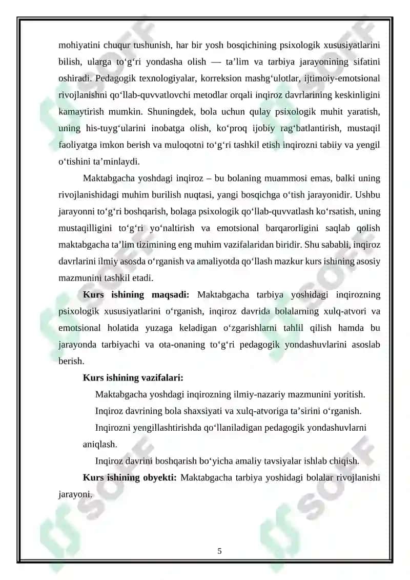 Maktabgacha tarbiya yoshidagi inqiroz 5