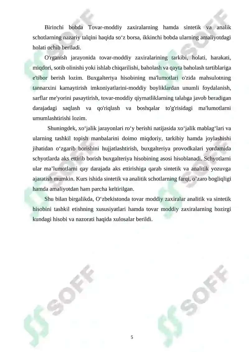 TOVAR MODDIY ZAXIRALAR HISOBI 5
