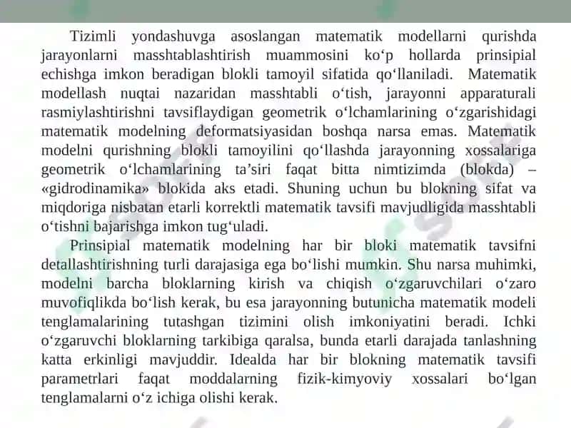 Matematik modellarni qurishning blokli tamoyili 5