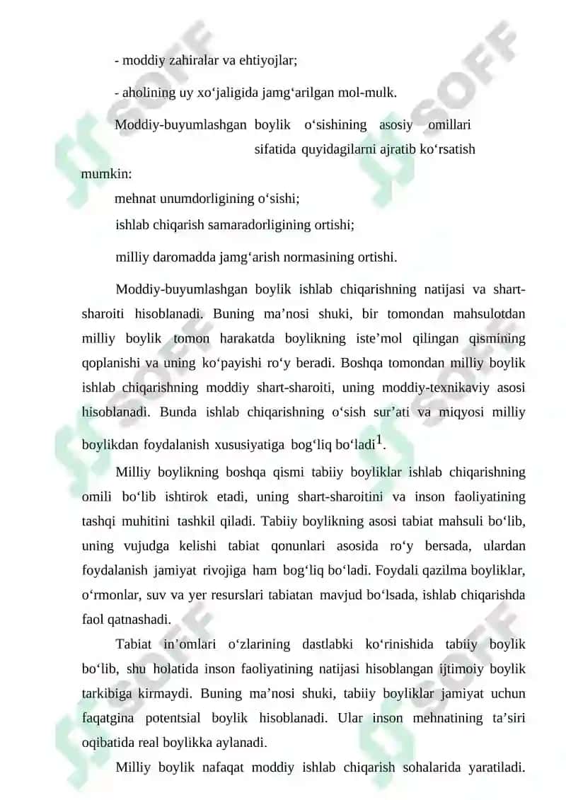 Milliy boylik mohiyati, tarkibi va ko'paytirish yo'llari 5