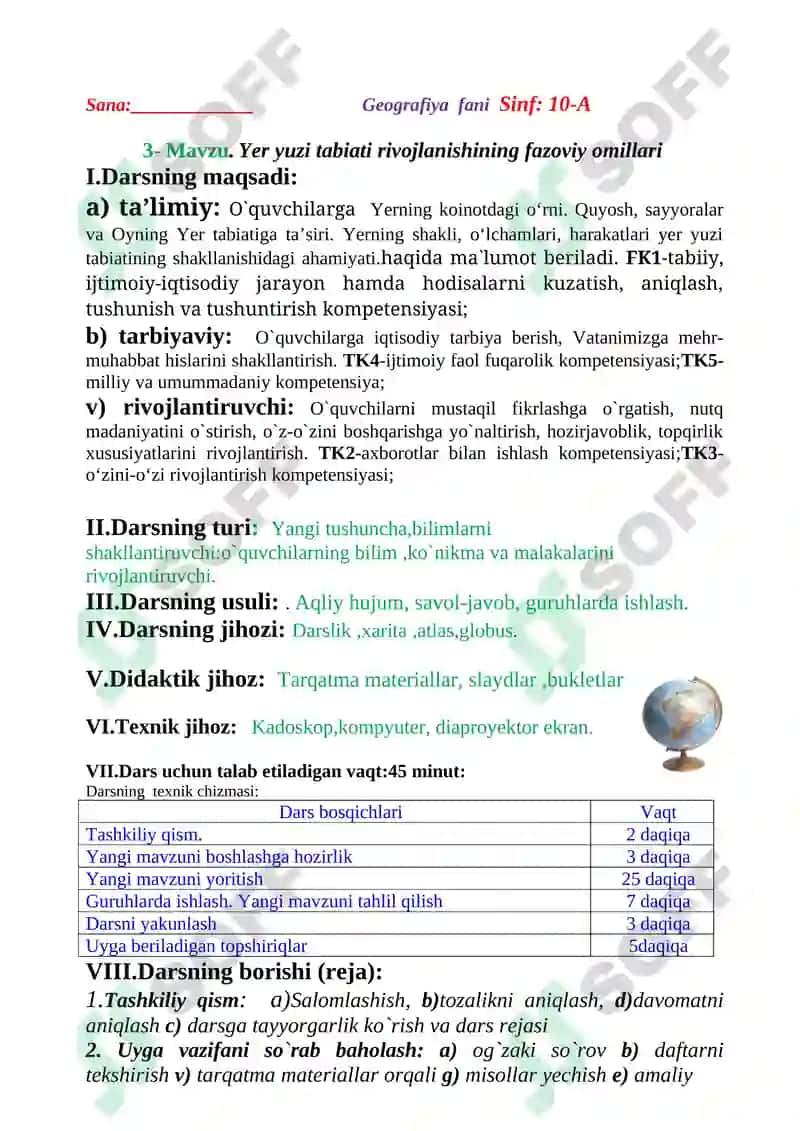 Geografiya fanlari tizimi haqida tushuncha 5