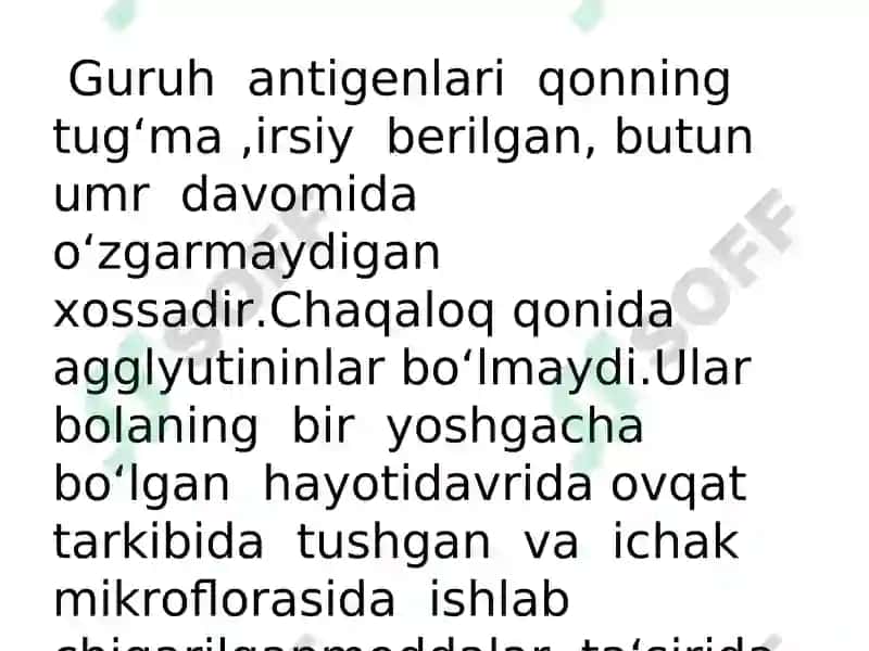 Qon guruhlari 5
