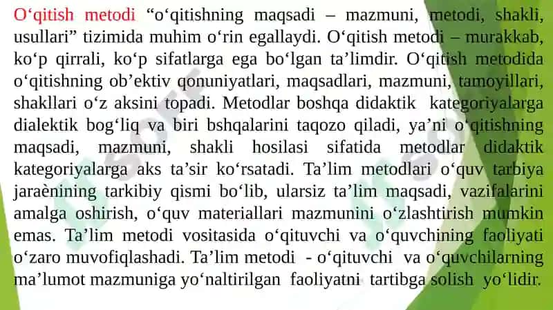 Tarixo‘qitishning metodlari va ularning klassifikatsiyasi 5